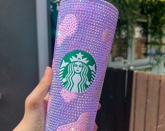 Cow Print Rhinestone Starbucks Tumbler