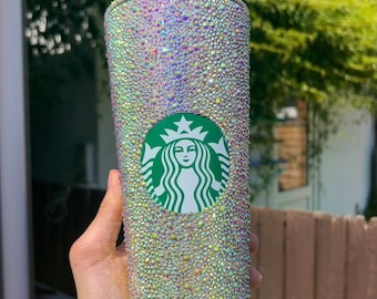 Holographic Rhinestone Starbucks Tumbler