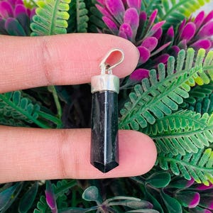 Black Tourmaline Silver Pendant, 925 Sterling Silver Gemstone Jewelry Handmade Pendant Pretty Jewelry For Girls & Women Unique Pendant