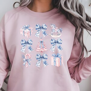 Coqueta, lazo, Camisa navideña Coqueta, Navidad, Sudadera, Regalo, Vacaciones, árbol de Navidad, Sudadera navideña, Regalo, Sudadera de mujer