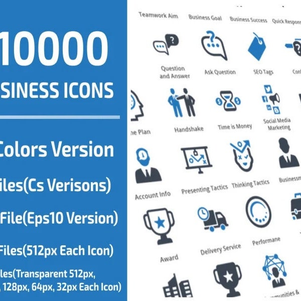 10000 Business Professional Icon Set Pack