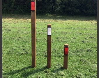 Reflective Site Peg/Verge Post, 14", 24" or 36" Push in Ground