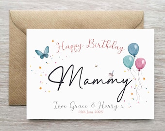 Birthday Card For Mother, Aunt, Granny, Nanny. Friend Birthday Card, Personalised Birthday Card, Card From Child To Aunty, Friends Birthday