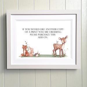 Additional Copy of a print you are purchasing.
