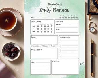 Printable Ramadan Planner | Daily Organizer | Digital Download