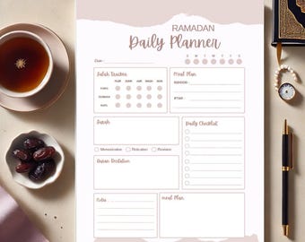 Printable Ramadan Planner | Daily Ramadan Organizer | Digital Download