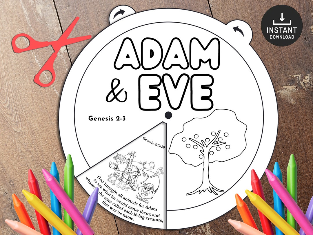 adam-and-eve-coloring-wheel-printable-bible-activity-watercolor-kids-bible-lesson-memory-game-sunday-school-bible-story-wheel-etsy for Adam And Eve Free Printables Adam and Eve Coloring Wheel, Printable Bible Activity, Watercolor, Kids Bible Lesson, Memory Game, Sunday School, Bible Story Wheel - Etsy for Adam And Eve Free Printables