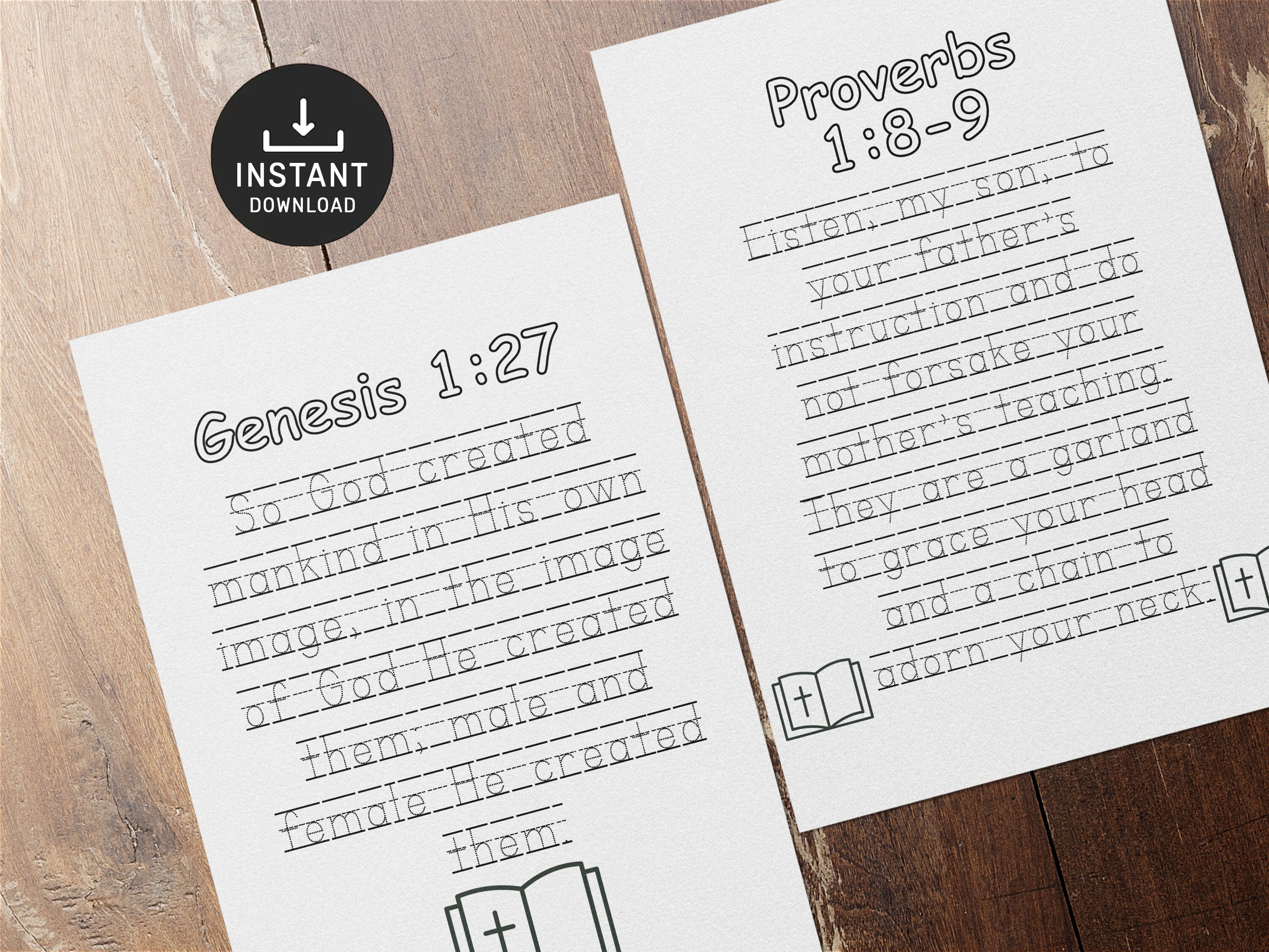 30 Bible Verses Tracing Sheets | Digital Download Tracing Practice ...