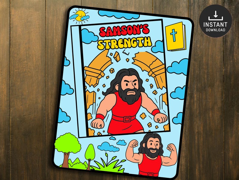Samson Craft Kit Samson Strength Mini Book, Sunday School Craft, Bible Craft for Kids ...