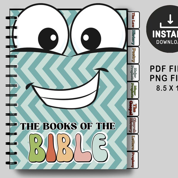 Books of the Bible Flip Book, Old and New Testament, 66 Books, Bible Memorization, Sunday School, Christian Resources