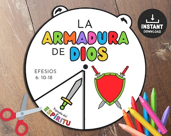 Armor of God Coloring Wheel, Bible Activity, Bible Lesson, Memory Game, Sunday School, Sunday school crafts, Coloring spinner, Bible story