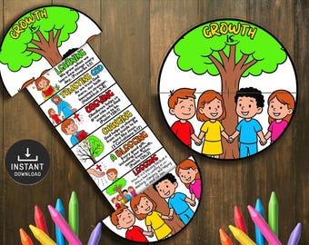 Growing in Christ Craft, Kids Bible Lesson (Digital Download)