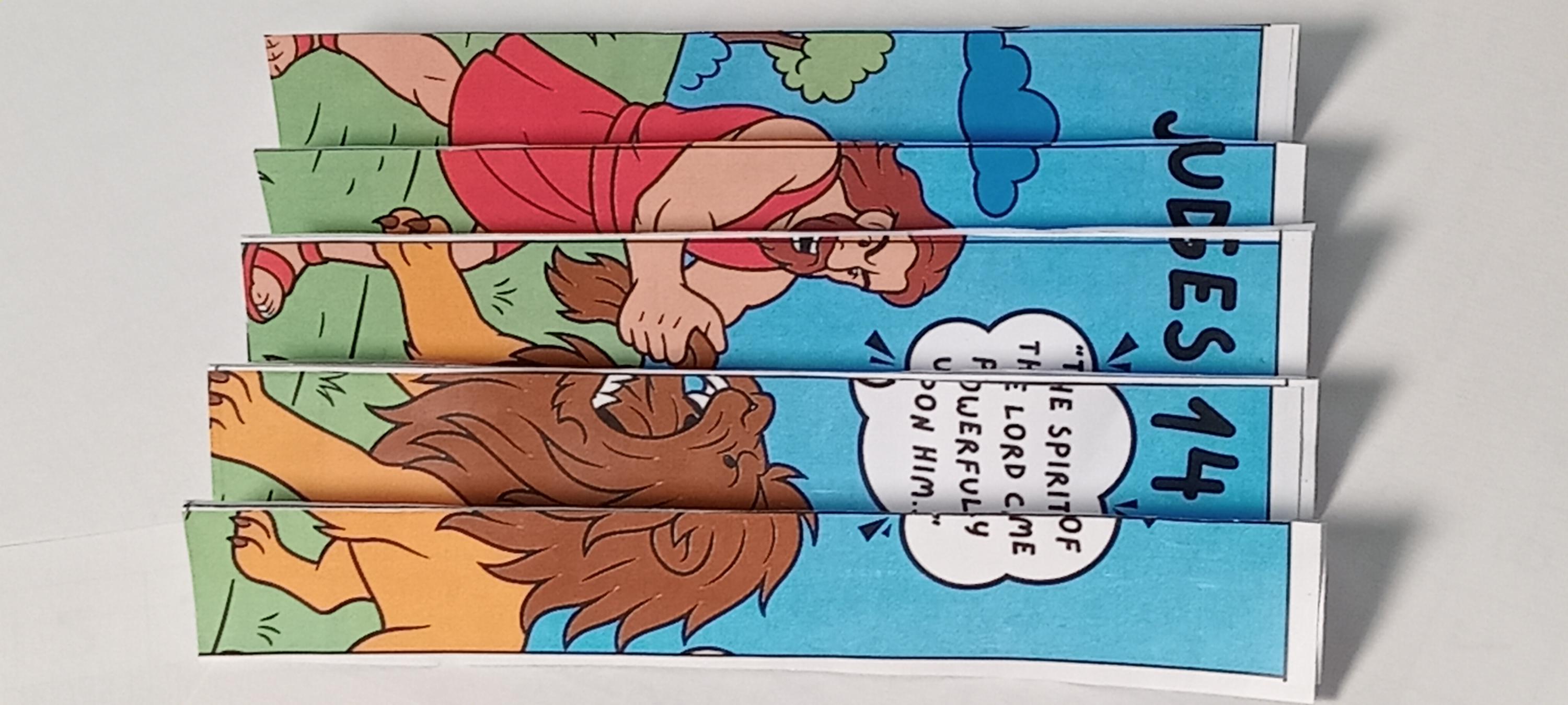Samson Craft Kit Samson and the Lion Agamograph, Bible Story Craft, Bible Lesson, Bible ...