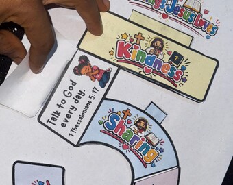 5 things Jesus love Flipbook Bible Craft, Memory Game, Sunday School Craft