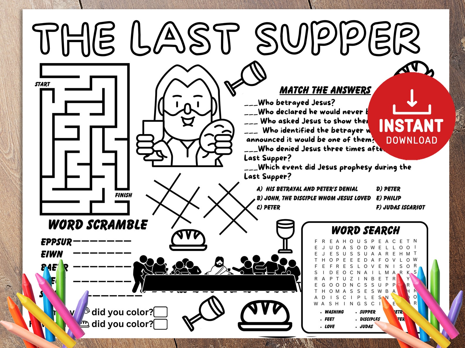 Last Supper Craft Bible Activity - Il 1588xN.5923181045 5x27