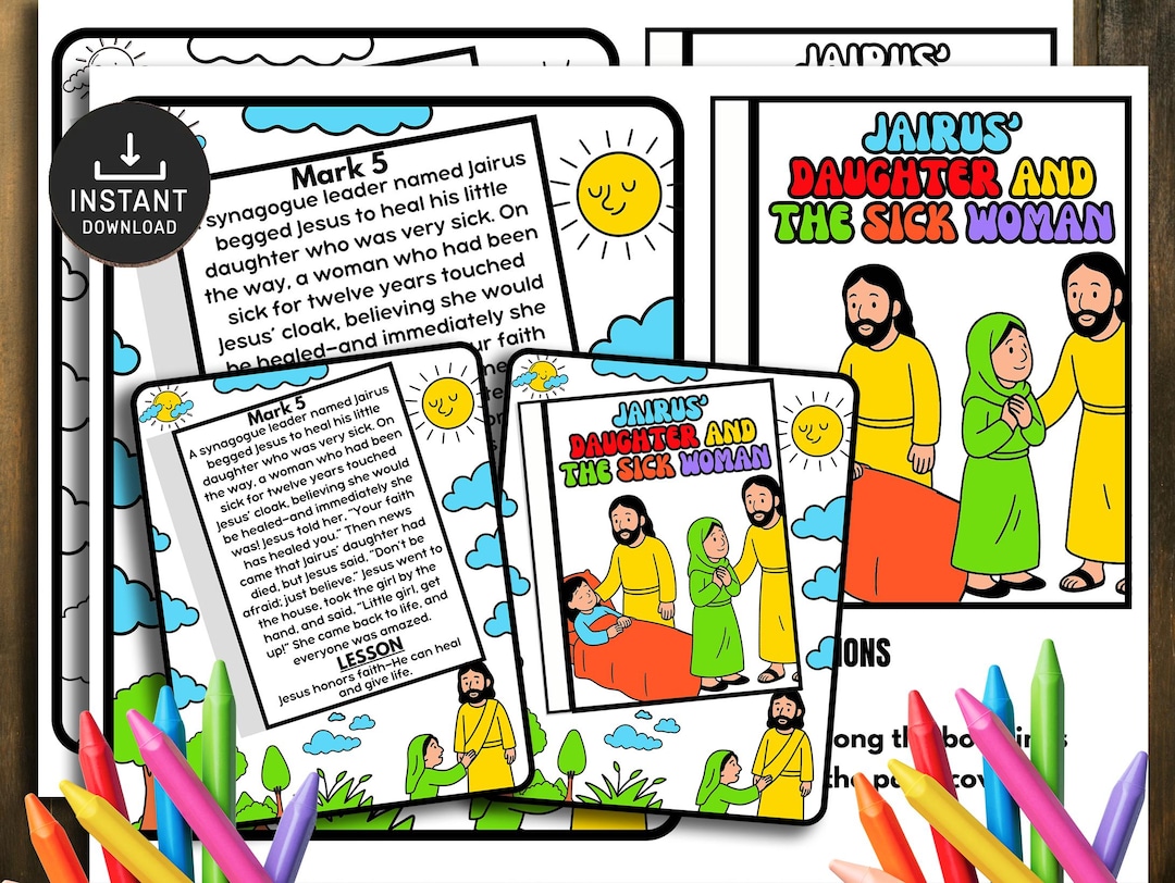 Jesus Heals Mini Book, Bible Lesson, Church Activity (digital Download ...