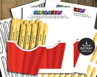 Prayer Fries, Bible Crafts for kids, Sunday School Craft, Jesus Craft for Kids, Prayer Crafts, Kids Church Craft, Bible Class Lesson