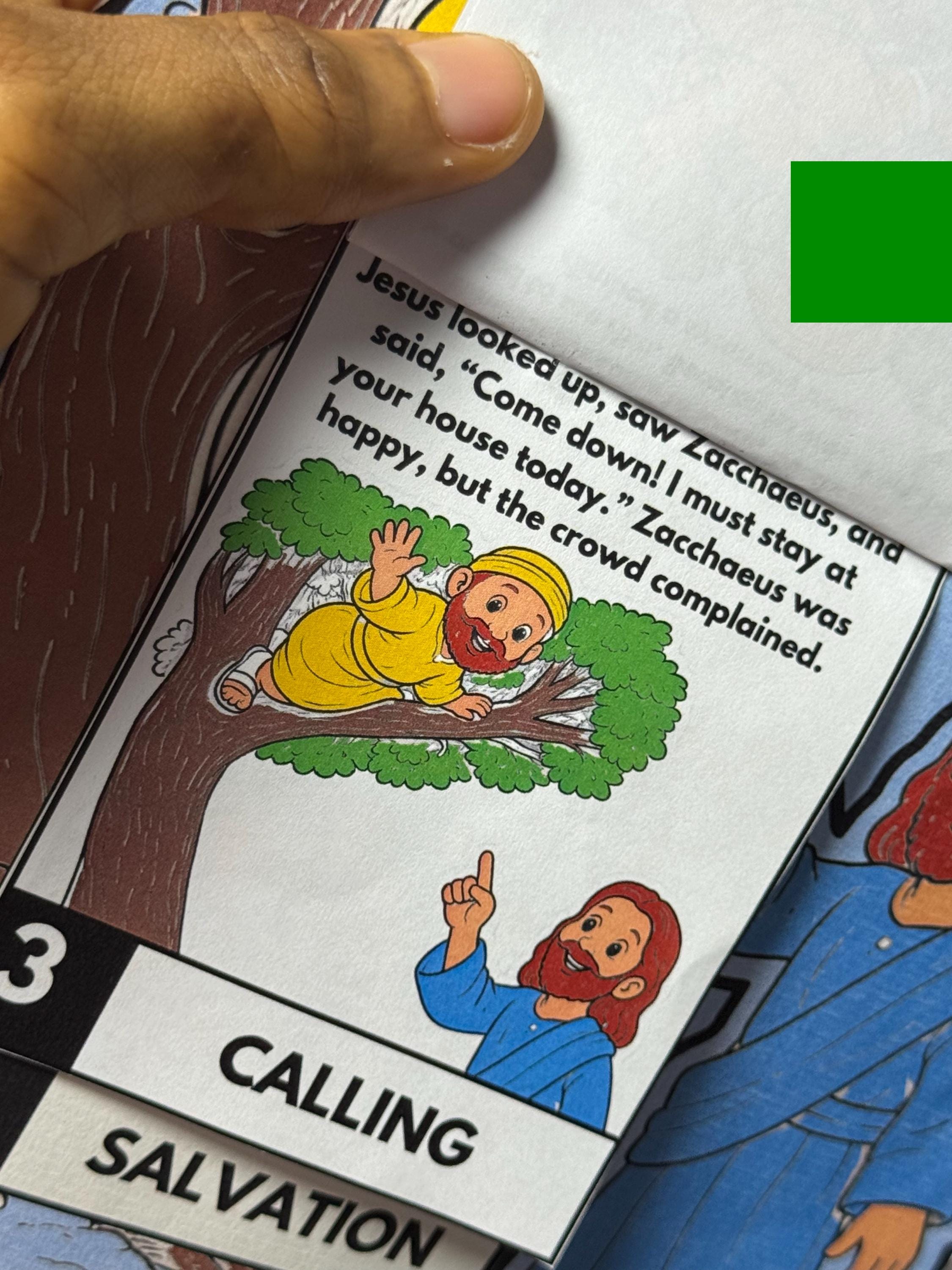 Zacchaeus Flipbook Bible Craft for Kids, Memory Game, Sunday School ...