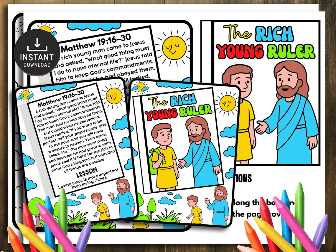 Relationship Ruler Craft Rich Young Ruler Bible Story Craft, Kids Church Lesson (digital ...