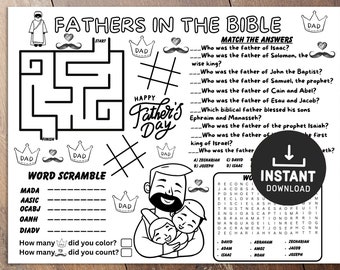 Father&#39;s Day, Bible activity, Sunday School craft, Father&#39;s day Craft, Church Craft for Dad, Bible Dads Activity, Fathers Day Lesson