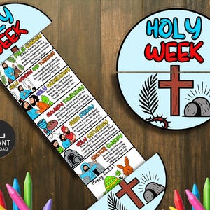 Holy Week Folding Surprise Bible Story Craft, Sunday School Activity - Etsy