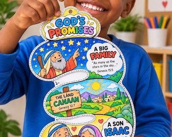 God's Promise to Abraham Bible Story Craft: Sunday School Activity (Digital Download)