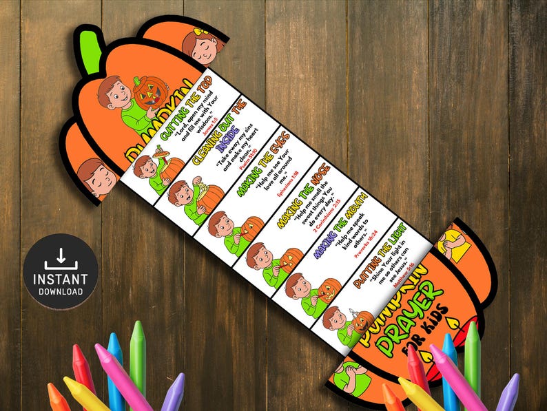 Pumpkin Prayer Craft, Halloween Bible Lesson, Sunday School (digital ...
