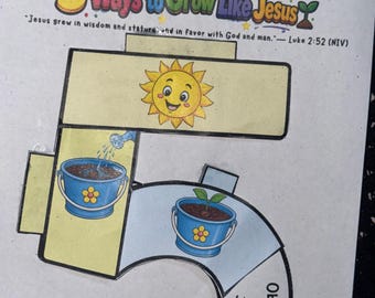 Growing in Christ Flipbook Bible Craft, Kids Bible Lesson (Digital Download)