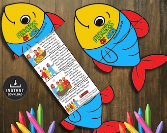 Fishers of Men Folding Surprise Bible Story Craft, Sunday School Activity (Digital Download)
