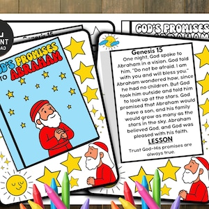 God&#39;s Promise to Abraham Bible Story Craft: Sunday School Activity (Digital Download)
