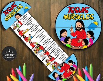 Miracles of Jesus Bible Craft | Kids Sunday School Printable Activity ...