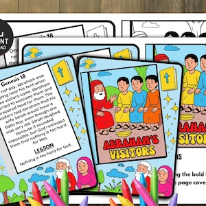 Abraham and Three Visitors Bible Story Craft: Sunday School Activity (Digital Download