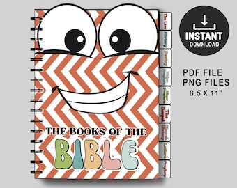 Books of the Bible Flip Book, Old and New Testament, 66 Books, Bible Verse Sunday School Activity, Scripture Lesson, Church Bookmark