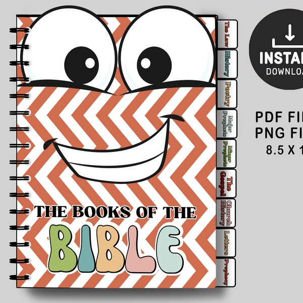 Books of the Bible Flip Book, Old and New Testament, 66 Books, Bible Verse Sunday School Activity, Scripture Lesson, Church Bookmark