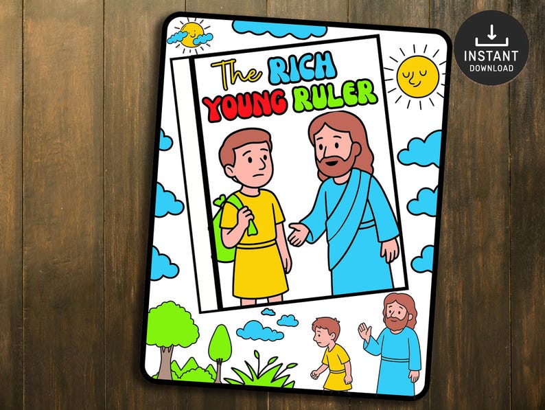 The Rich Young Ruler Bible Story Craft, Kids Bible Lesson, Memory Game ...