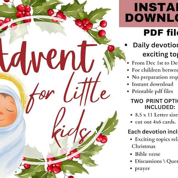 Christmas Devotion for Kids Etsy