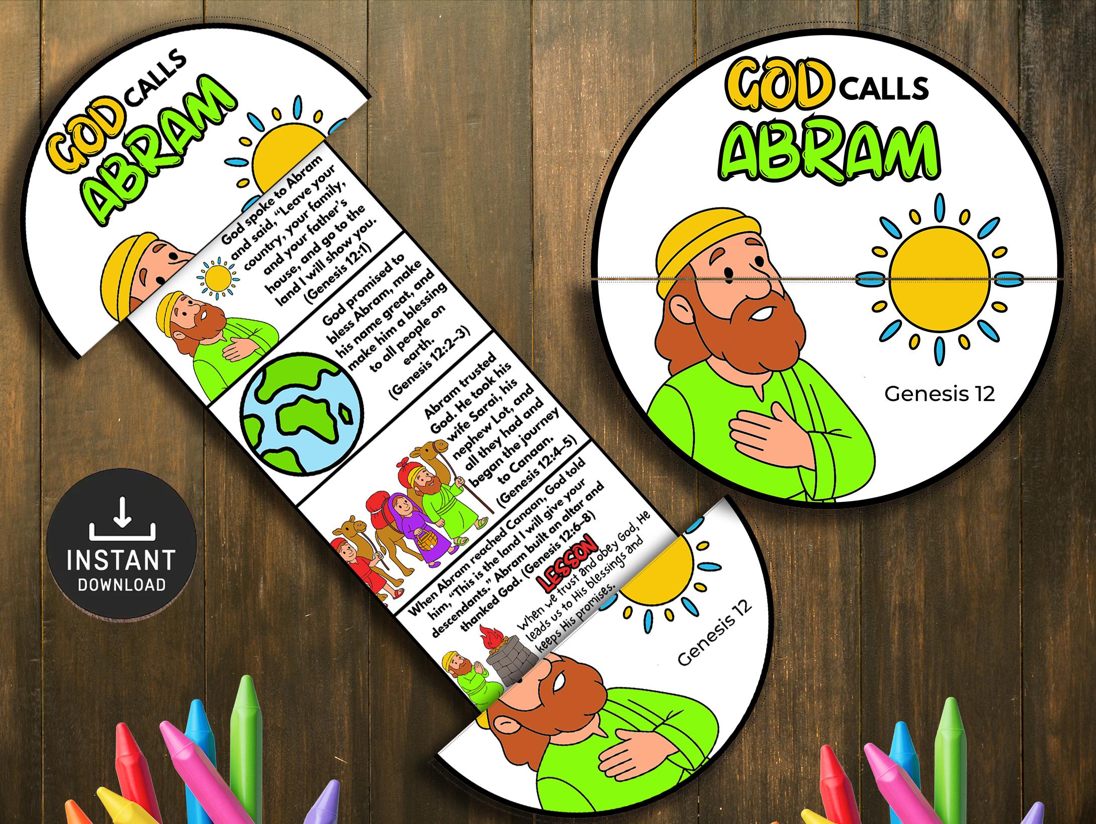 God Calls Abraham Bible Story Craft, Folding Surprise, Sunday School ...