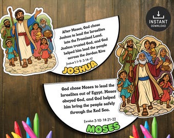 Moses and  Joshua Bible Craft for Kids, Sunday School, Church Activities
