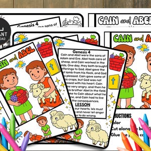 Cain and Abel Mini Book: Bible Story Craft (Digital Download)