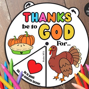 Dank sei Gott Farbrad, Erntedank, Schrift, Bibelaktivität, Bibelstunde, Sonntagsschule, Bibelgeschichtenrad, Farbrad