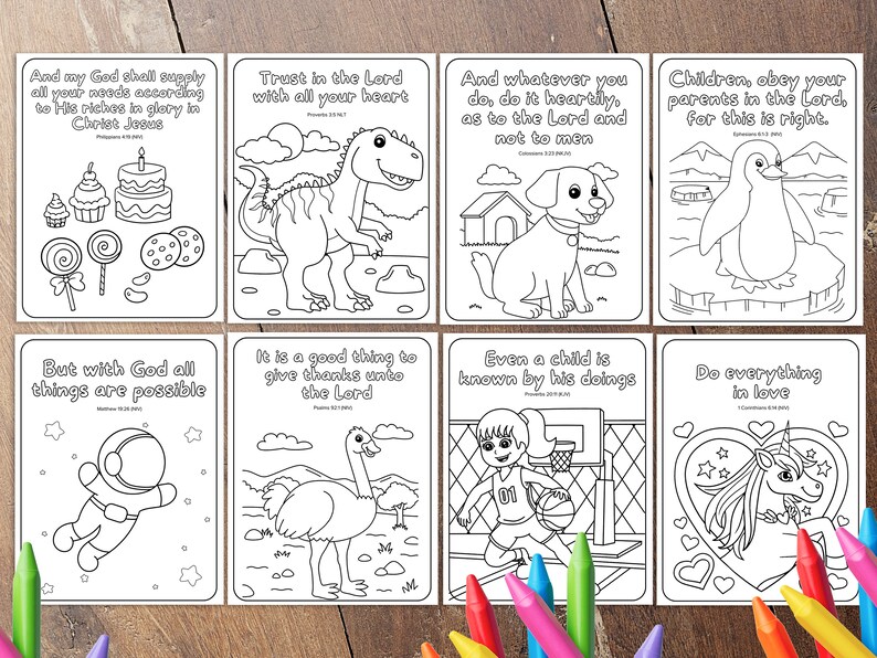 Bible Verse Coloring Pages for Preschoolers Preschool Bible - Etsy