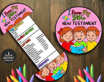Books of the Bible Folding Craft, Kids Sunday School Lesson (Digital Download)