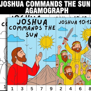 Joshua and the Sun Stand Still Agamograph, Bible Story Craft, Bible Lesson, Bible Craft, Sunday School Craft, Bible Story Activity, Joshua