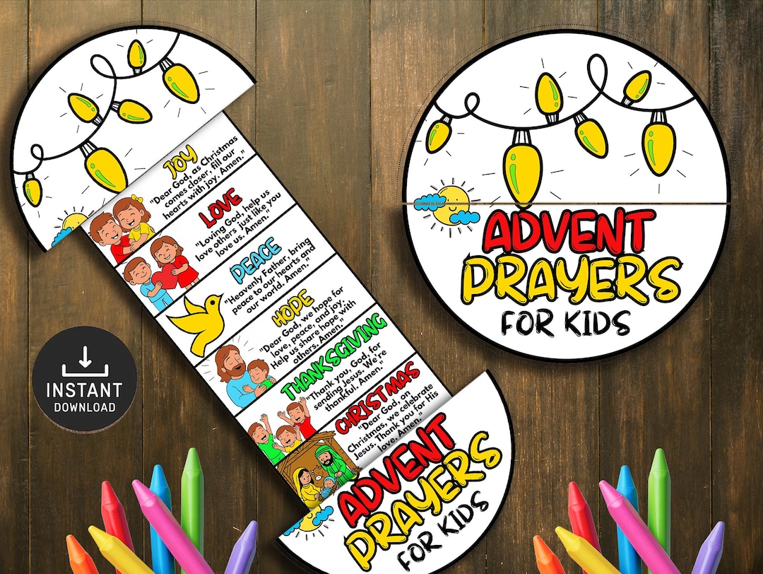 Advent Prayers Folding Bible Craft for Kids (digital Download) - Etsy