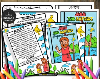 John the Baptist Dot Marker Page | Bible Story Activity | Sunday School ...