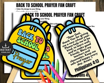 Back to School Bible Craft Activity: Christian Homeschool Lesson (Digital Download