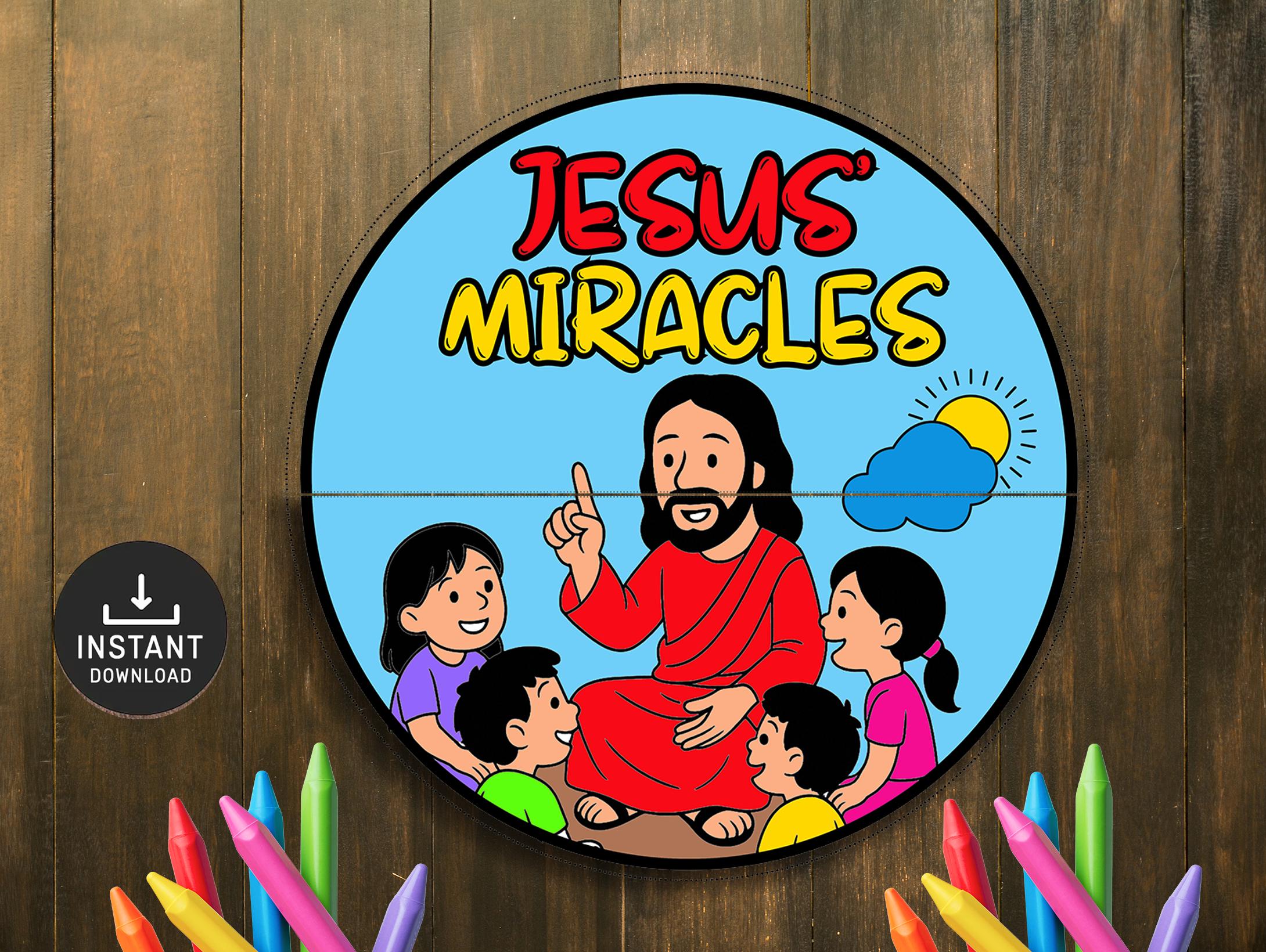 Miracles of Jesus Folding Surprise Bible Craft, Sunday School Craft ...