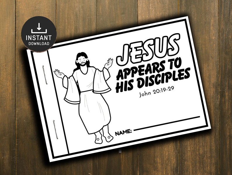 Jesus Appears to His Disciples Mini Book, Easter Craft, Bible Lesson ...