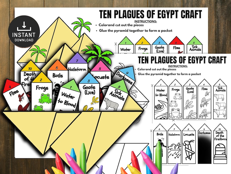 Ten Plagues of Egypt, Bible Story Craft for Kids, Sunday School Lesson ...
