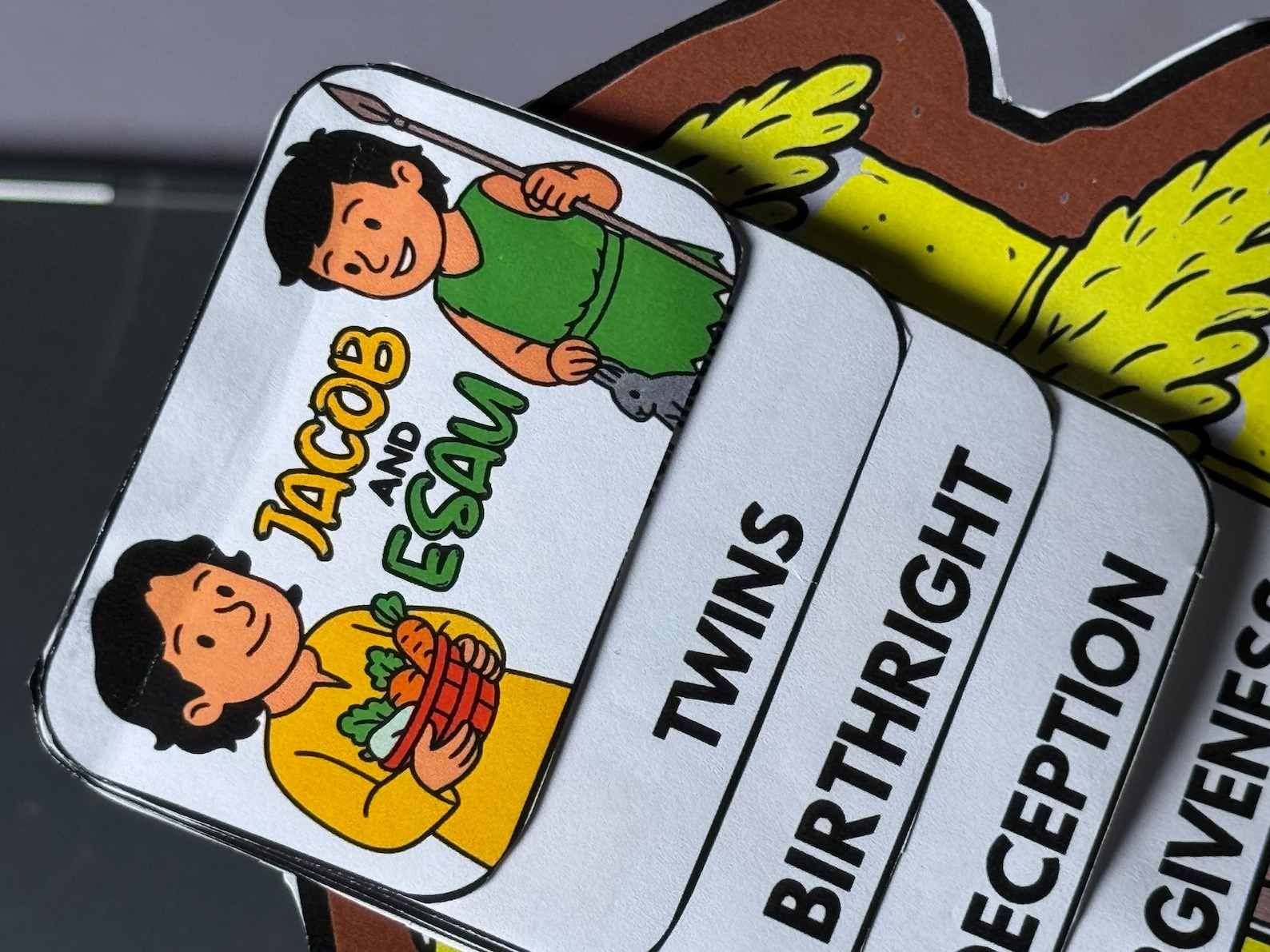 Jacob and Esau Flipbook Bible Craft for Kids, Memory Game, Sunday ...
